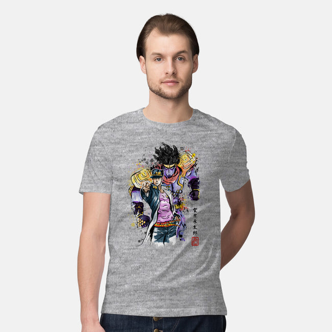 Bizarre Adventure Watercolor-mens premium tee-DrMonekers