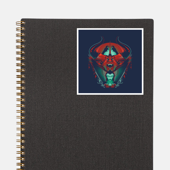 Black as Midnight, Black as Pitch-none glossy sticker-CupidsArt