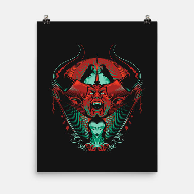 Black as Midnight, Black as Pitch-none matte poster-CupidsArt