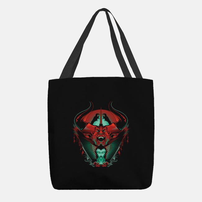 Black as Midnight, Black as Pitch-none basic tote-CupidsArt