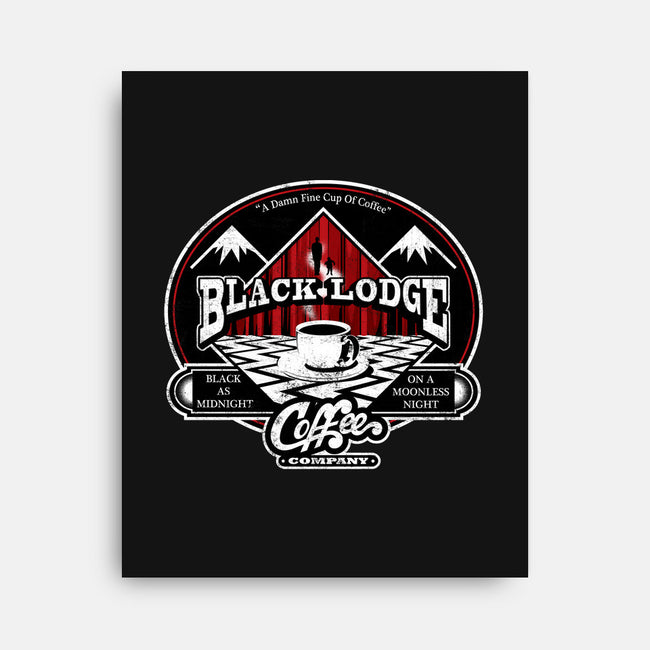 Black Lodge Coffee Company-none stretched canvas-mephias