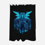 Blue King-none polyester shower curtain-max58