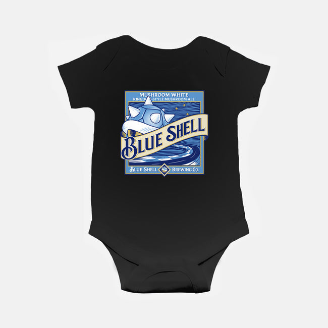 Blue Shell Beer-baby basic onesie-KindaCreative