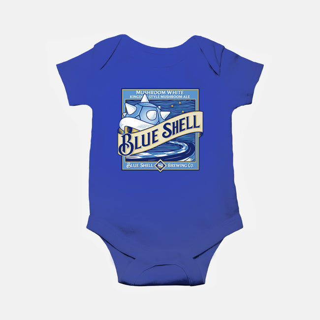 Blue Shell Beer-baby basic onesie-KindaCreative