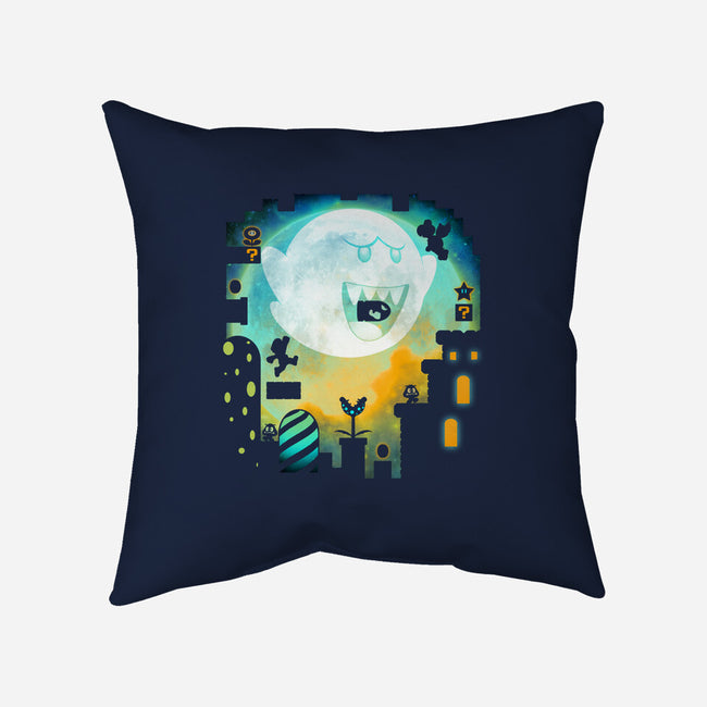 Boo Moon-none removable cover w insert throw pillow-ManuelDA