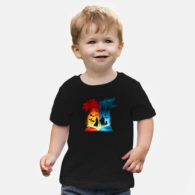 Book of Fire and Ice-baby basic tee-dandingeroz