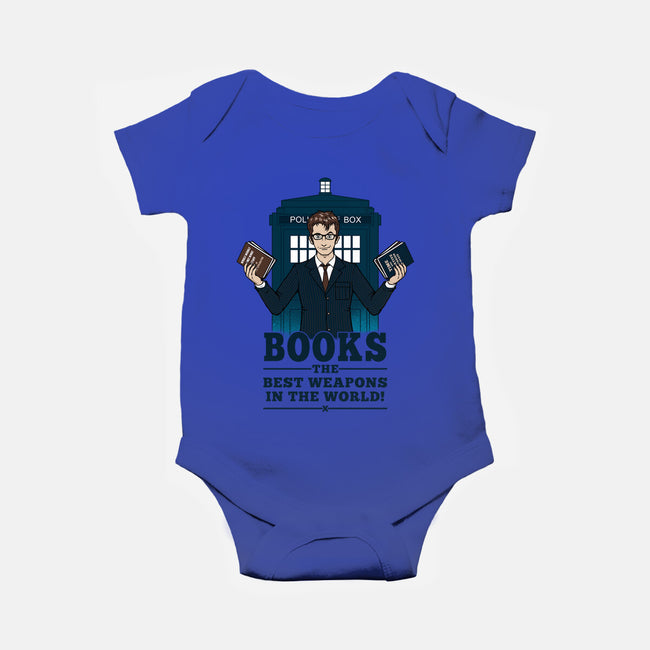 Books, The Best Weapons-baby basic onesie-pigboom