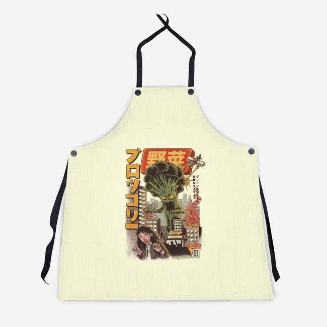 Broccozilla-unisex kitchen apron-ilustrata
