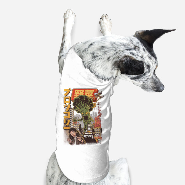Broccozilla-dog basic pet tank-ilustrata