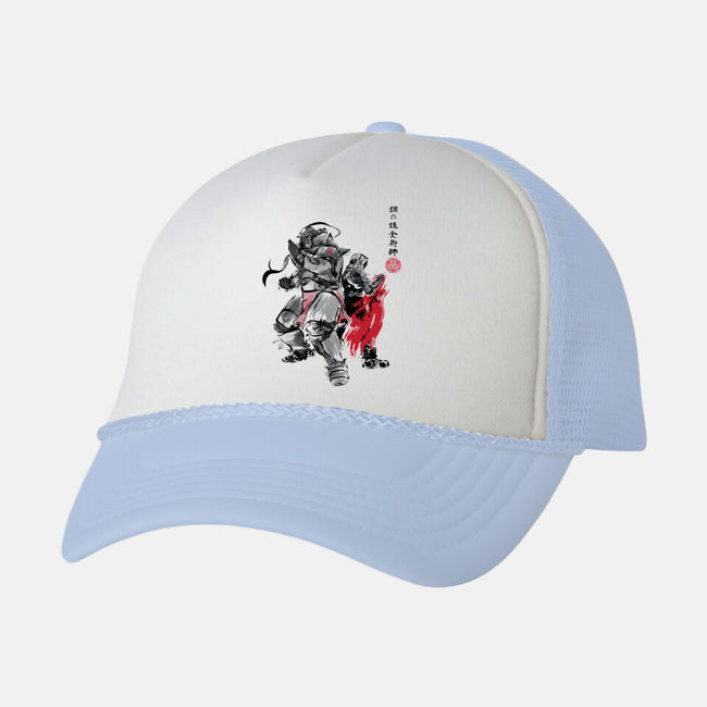 Brotherhood Sumi-e-unisex trucker hat-DrMonekers