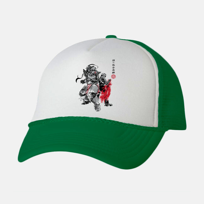 Brotherhood Sumi-e-unisex trucker hat-DrMonekers