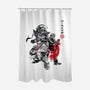 Brotherhood Sumi-e-none polyester shower curtain-DrMonekers