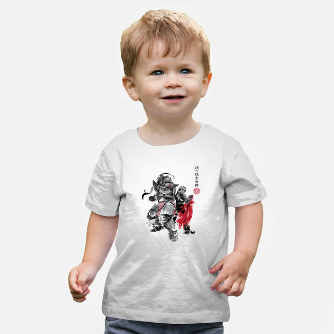 Brotherhood Sumi-e-baby basic tee-DrMonekers