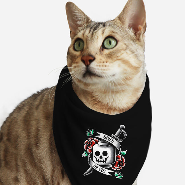 Build or Die-cat bandana pet collar-BWdesigns