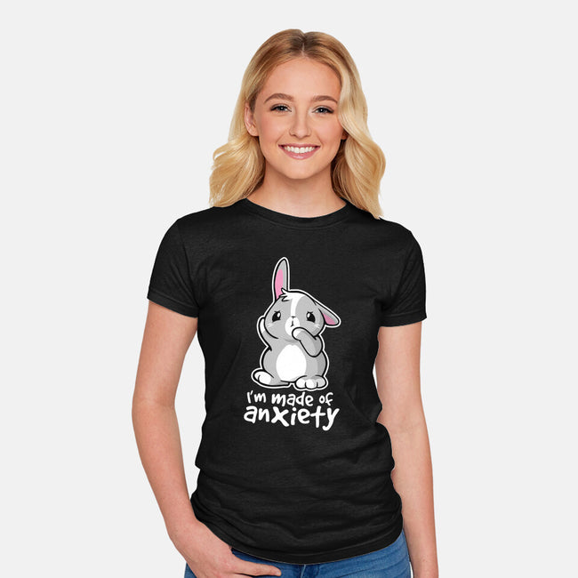 Bunny Anxiety-womens fitted tee-NemiMakeit