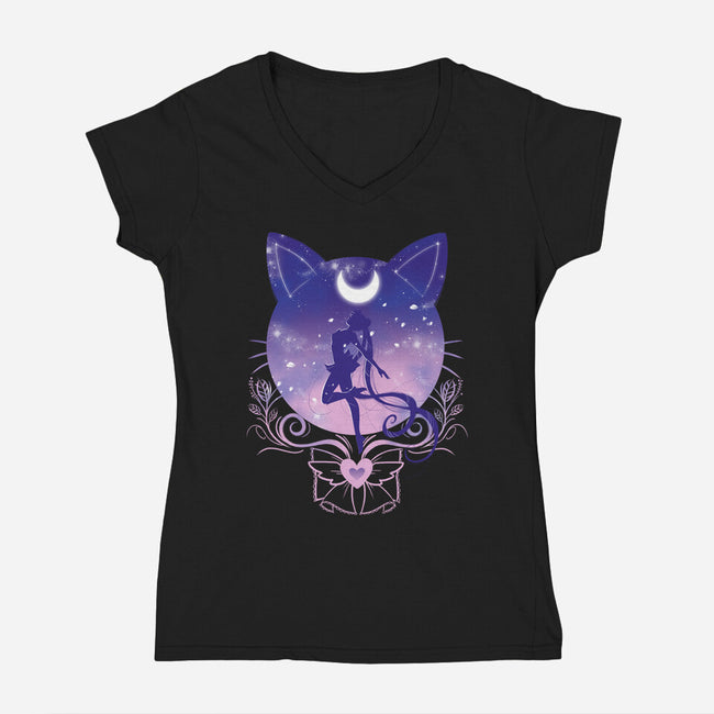 Bunny Child-womens v-neck tee-daisyart-lab
