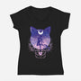Bunny Child-womens v-neck tee-daisyart-lab