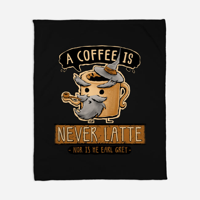 A Coffee is Never Latte-none fleece blanket-Hootbrush