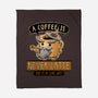 A Coffee is Never Latte-none fleece blanket-Hootbrush