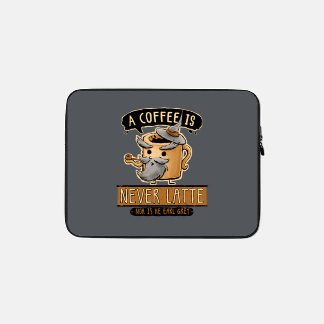 A Coffee is Never Latte-none zippered laptop sleeve-Hootbrush