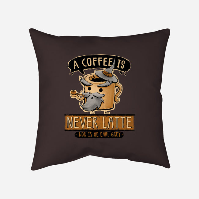A Coffee is Never Latte-none removable cover w insert throw pillow-Hootbrush