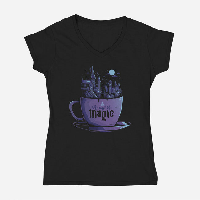 A Cup of Magic-womens v-neck tee-eduely