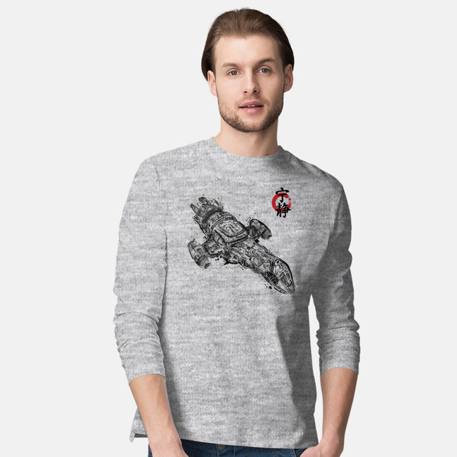 A Leaf on the Sumi-e-mens long sleeved tee-DrMonekers