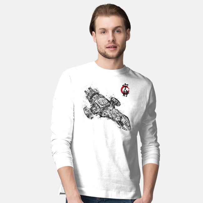 A Leaf on the Sumi-e-mens long sleeved tee-DrMonekers