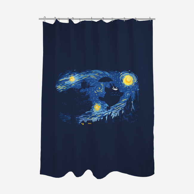 A Night for Spirits-none polyester shower curtain-queenmob