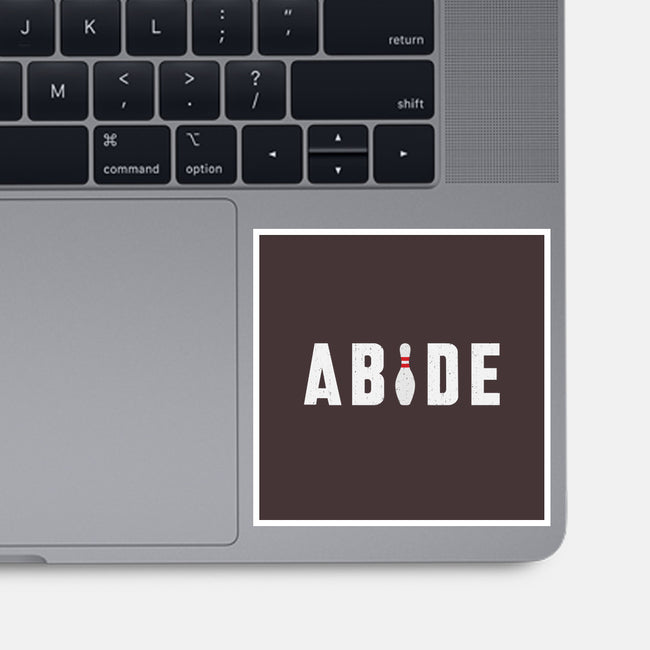 Abide-none glossy sticker-lunchboxbrain