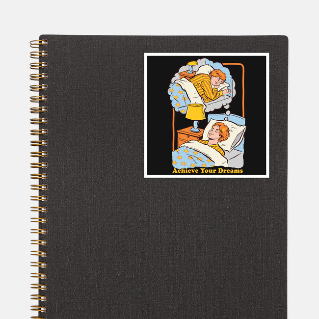 Achieve Your Dreams-none glossy sticker-Steven Rhodes