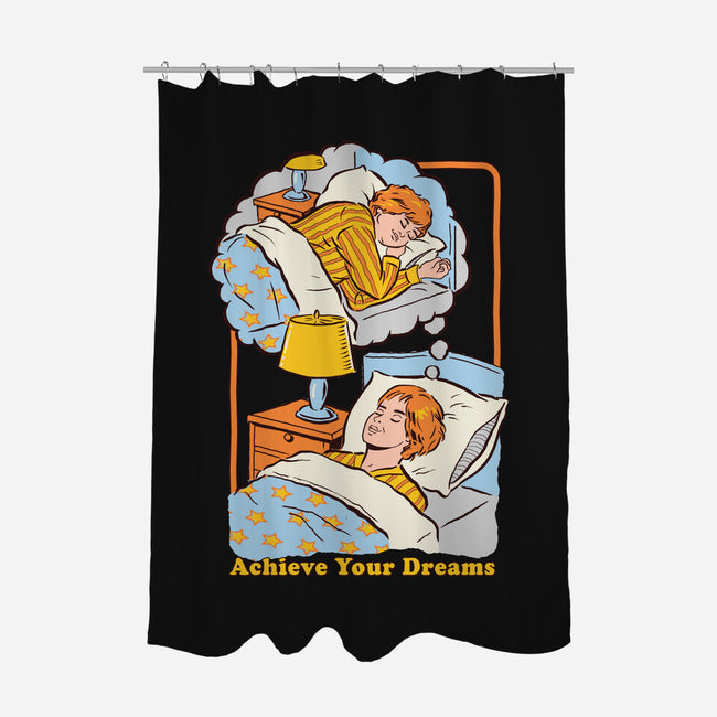 Achieve Your Dreams-none polyester shower curtain-Steven Rhodes