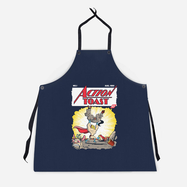 Action Toast-unisex kitchen apron-hoborobo