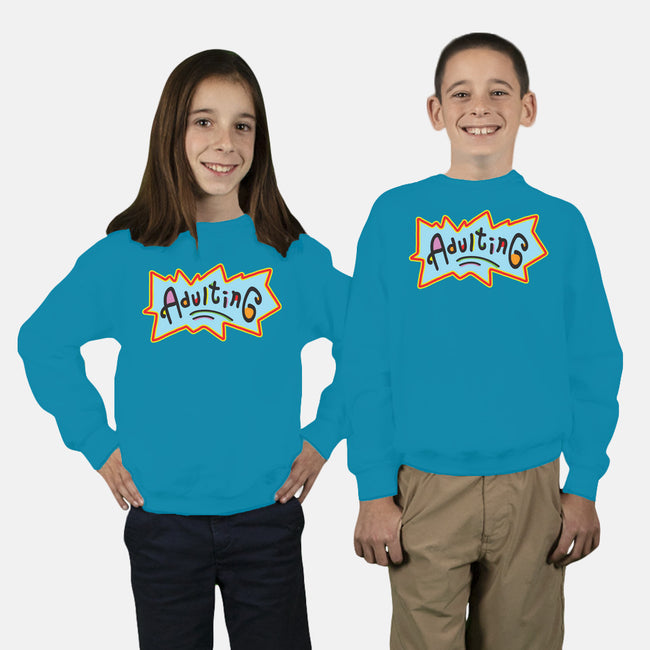 Adulting-youth crew neck sweatshirt-FreshFleur