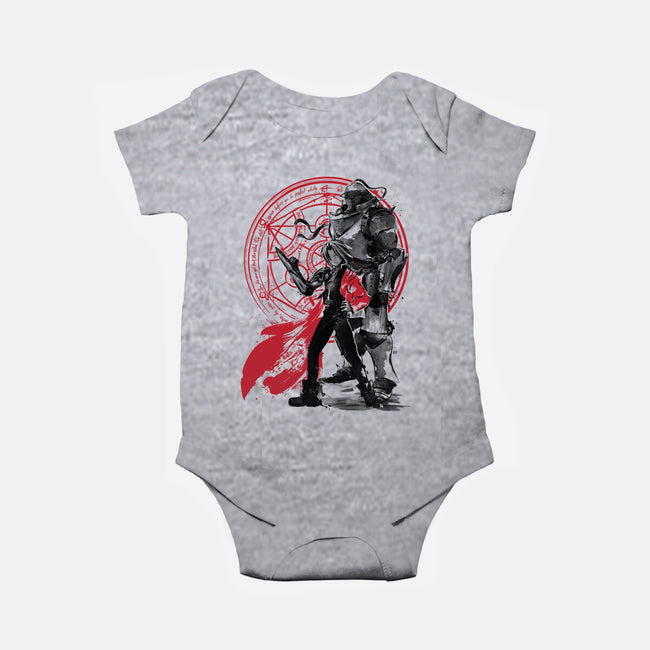 Alchemist Brothers-baby basic onesie-DrMonekers