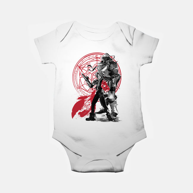 Alchemist Brothers-baby basic onesie-DrMonekers