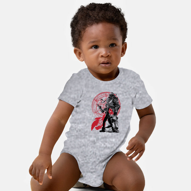 Alchemist Brothers-baby basic onesie-DrMonekers