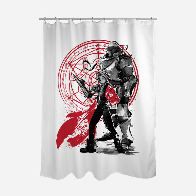 Alchemist Brothers-none polyester shower curtain-DrMonekers