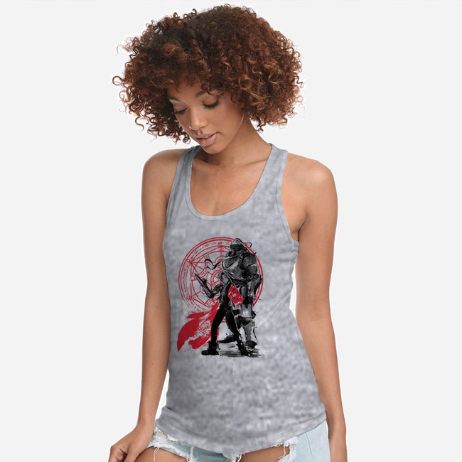 Alchemist Brothers-womens racerback tank-DrMonekers