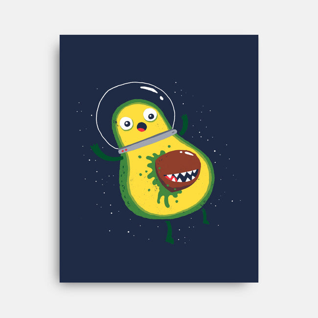 Alien Avocado-none stretched canvas-DinoMike