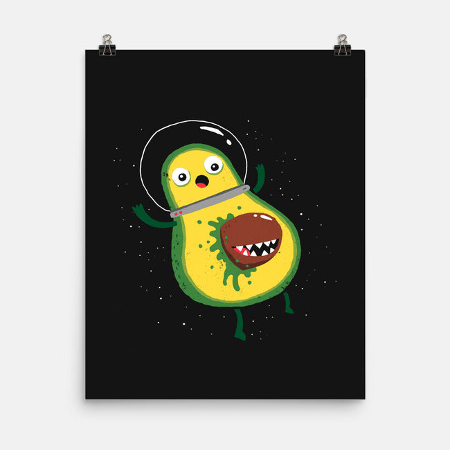Alien Avocado-none matte poster-DinoMike