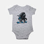Alien Eats Alien-baby basic onesie-Letter_Q