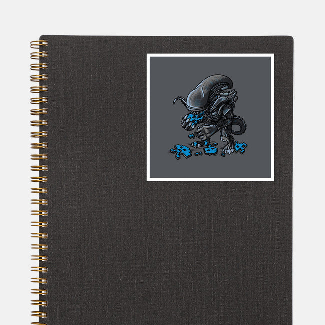 Alien Eats Alien-none glossy sticker-Letter_Q
