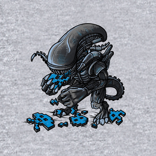 Alien Eats Alien-baby basic onesie-Letter_Q