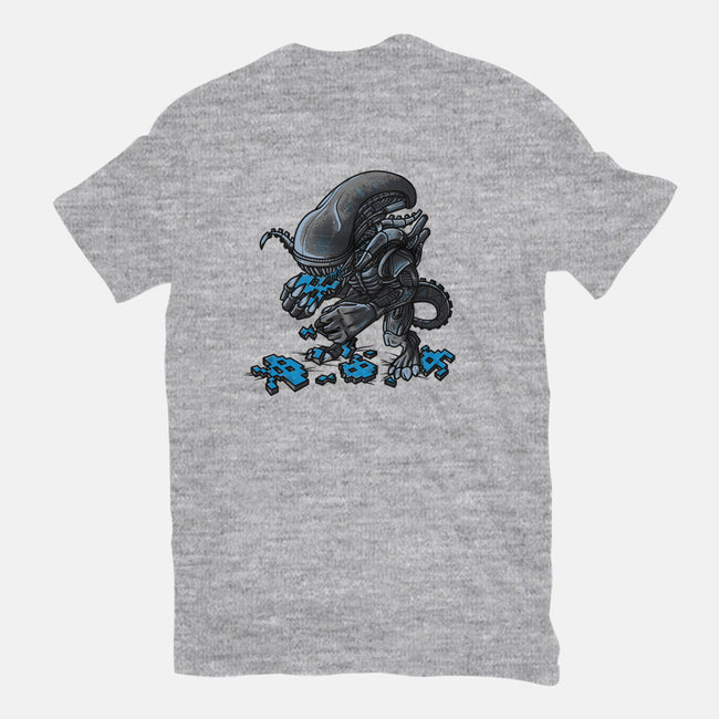 Alien Eats Alien-mens premium tee-Letter_Q