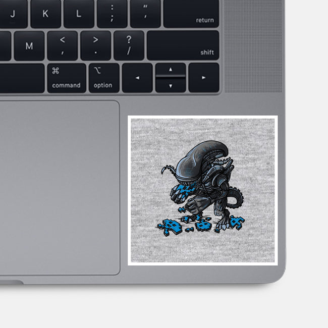 Alien Eats Alien-none glossy sticker-Letter_Q