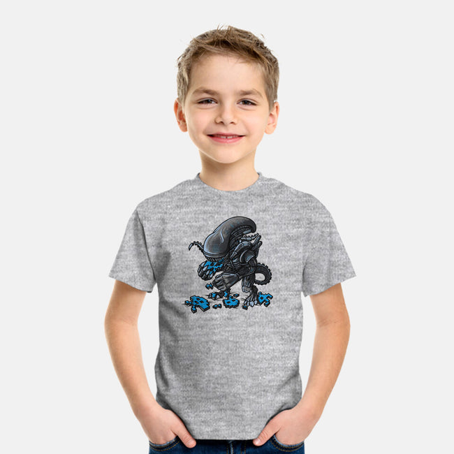 Alien Eats Alien-youth basic tee-Letter_Q