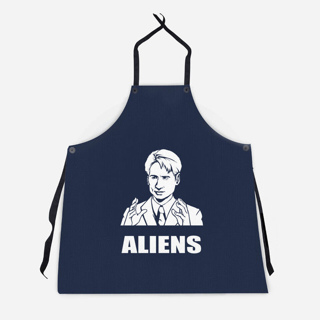 Aliens-unisex kitchen apron-BrushRabbit