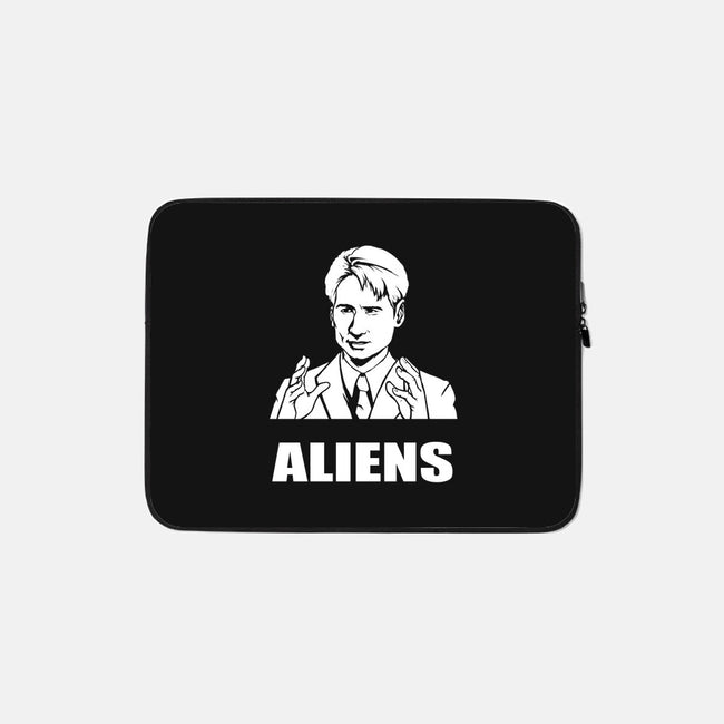 Aliens-none zippered laptop sleeve-BrushRabbit