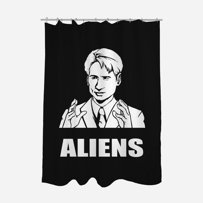 Aliens-none polyester shower curtain-BrushRabbit